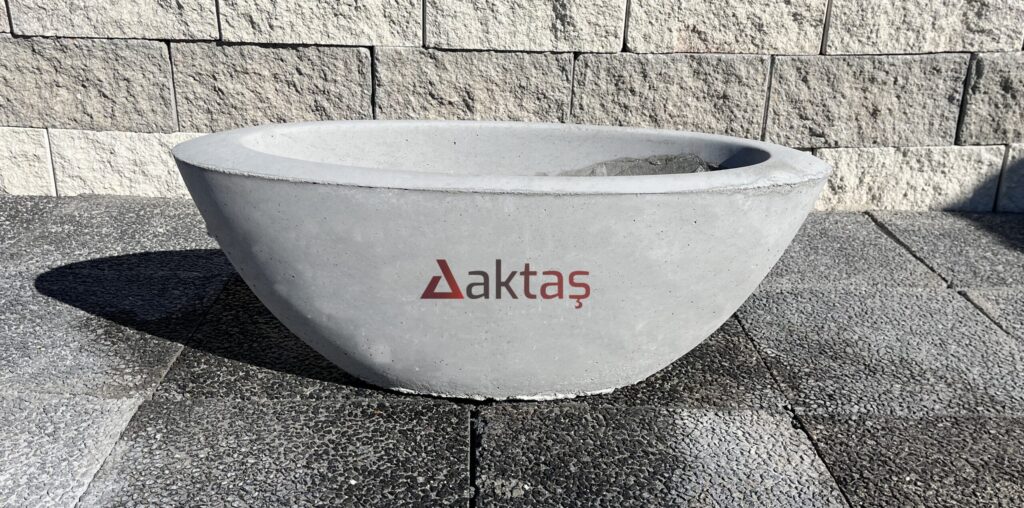 beton küçük kayık saksı, kayık saksı, dış mekan saksısı, 80x30x30 saksı